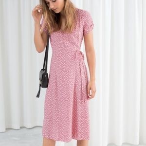 & Other Stories Midi Floral Wrap Dress